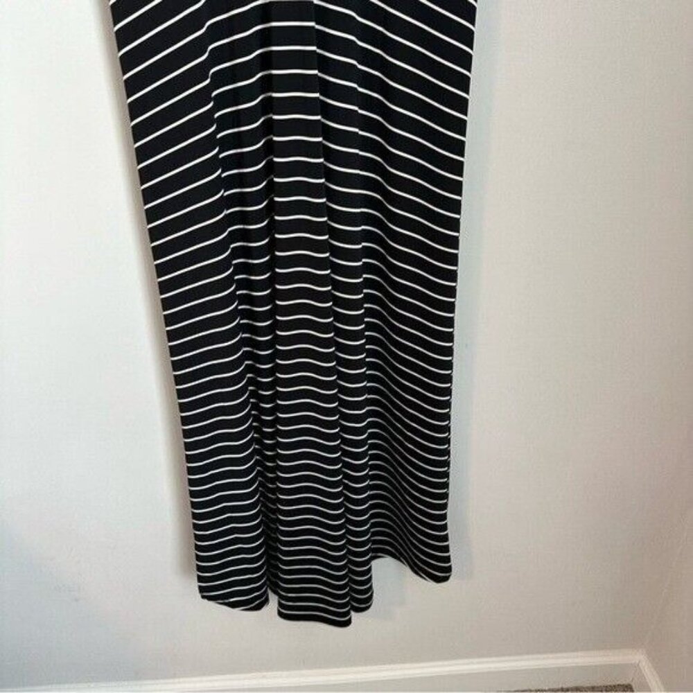 Banana Republic Stripe Twist FrontMidi Dress Size Medium Black & White - Picture 13 of 15